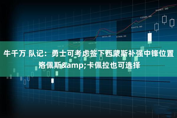 牛千万 队记：勇士可考虑签下西蒙斯补强中锋位置 洛佩斯&卡佩拉也可选择