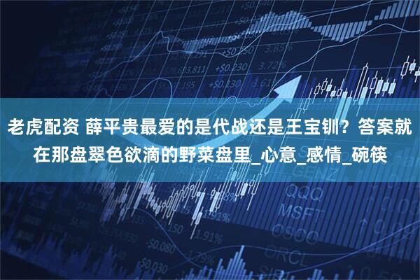 老虎配资 薛平贵最爱的是代战还是王宝钏？答案就在那盘翠色欲滴的野菜盘里_心意_感情_碗筷