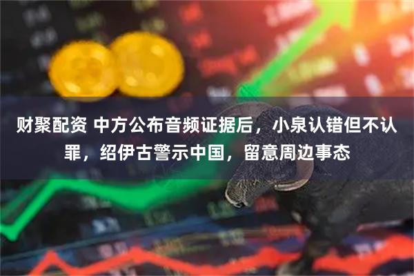 财聚配资 中方公布音频证据后，小泉认错但不认罪，绍伊古警示中国，留意周边事态