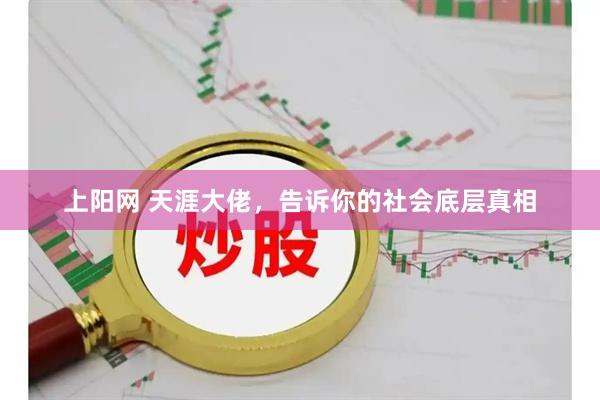 上阳网 天涯大佬，告诉你的社会底层真相